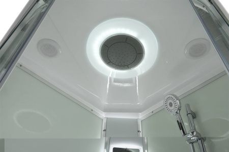 Душевая кабина AvaCan EM EM5080LEDT 80х80 четверть круга с крышей ориентация универсальная