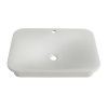 Раковина из сантехнического фаянса Cezares CZR-DRO-65-LVB 70х50 накладная цвет белый 1 отверстие под смеситель