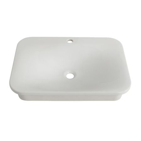 Раковина из сантехнического фаянса Cezares CZR-DRO-65-LVB 70х50 накладная цвет белый 1 отверстие под смеситель