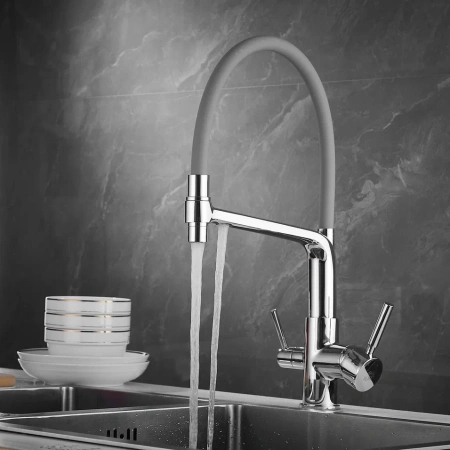 Смеситель для кухни Rose R658 на мойку хром