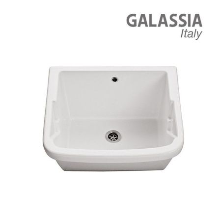 Раковина из сантехнического фарфора Galassia Iside 2001 60х50 накладная цвет белый