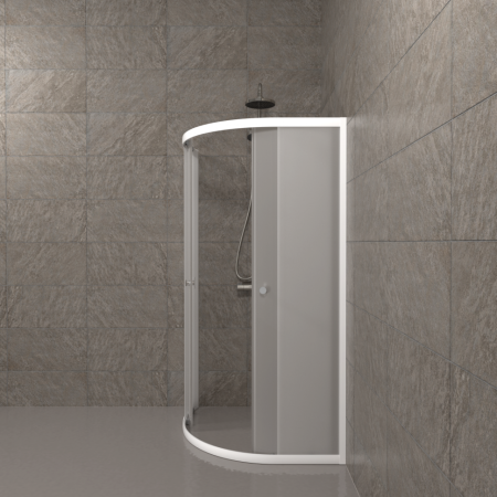 Душевой уголок Тритон Вельвет Щ0000063058 90х90 стекло матовое профиль белый без поддона