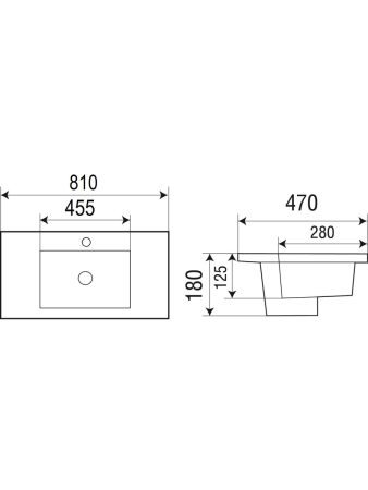 Раковина из сантехнического фаянса WeltWasser WW SK 10000003902 80х50 подвесная цвет белый