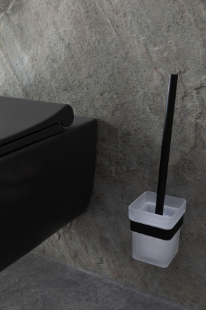 Чаша унитаза подвесная Allen Brau Priority 4.31001.AN цвет черный без сиденья безободковая каскадный смыв