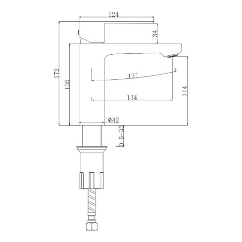 Смеситель Splenka S222 S222.10.05 на раковину сатин - фото 3