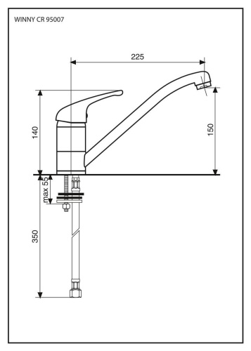 Смесители Emmevi Winny 95007/CR на столешницу хром - фото 2