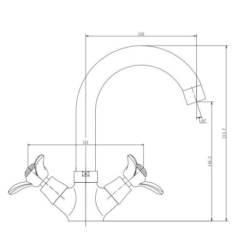 Смеситель Fashun A1312 на раковину хром - фото 3
