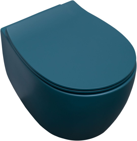 Чаша унитаза подвесная Allen Brau Fantasy 4.11004.PT цвет зеленый без сиденья безободковая каскадный смыв