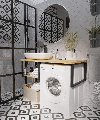 Столешница 1MarKa Grunge Loft Ц0000004100 120х60 накладная цвет дуб вотан - фото 4