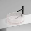 Раковина стеклянная Ceramica Nova CRISTAL CN6061 40х40 накладная цвет розовый без отверстий под смеситель