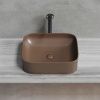 Раковина из сантехнического фарфора Ceramica Nova ELEMENT CN6052MDB 50х40 накладная цвет коричневый без отверстий под смеситель