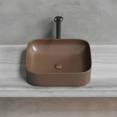 Раковина Ceramica Nova ELEMENT 51 см CN6052MDB накладная цвет темно-коричневый матовый - фото 3
