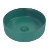 Раковина из сантехнического фаянса Abber BEQUEM AC2108MBG 40х40 накладная цвет зеленый без отверстий под смеситель