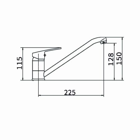 Смеситель для кухни Fashun A4214-B на мойку хром
