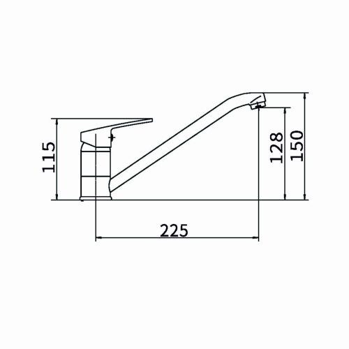 Смеситель для кухни Fashun A4214-B на мойку хром - фото 3