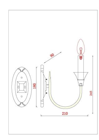 Бра Arte Lamp Collinetta (Цоллинетта) A4094AP-1PB