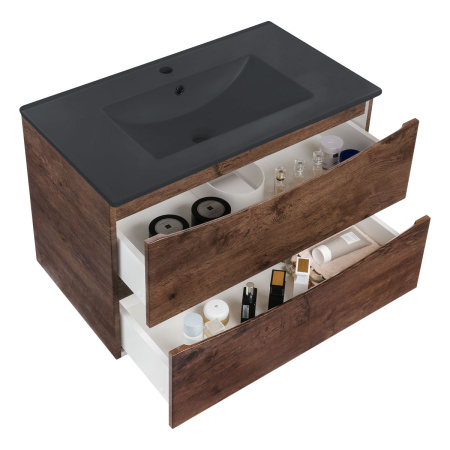 Тумба под раковину Vincea Mia VMC-2MC800RW 81х50х46 подвесная цвет коричневый