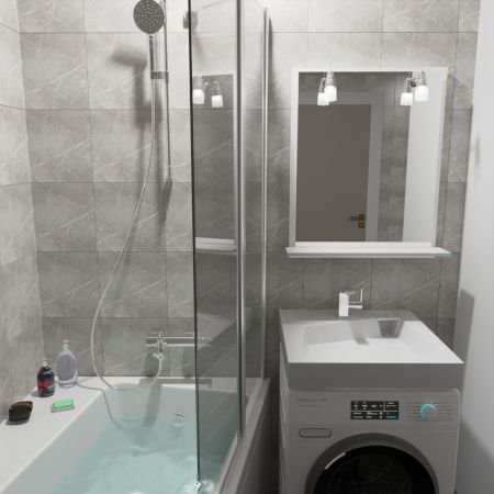 Раковина из искусственного камня Altasan QUADRO UPP60QUADROs 60х60 над стиральной машиной цвет белый 1 отверстие под смеситель