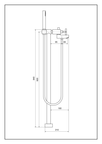 Смесители Emmevi Spirit New 3100128/CR напольный хром - фото 2