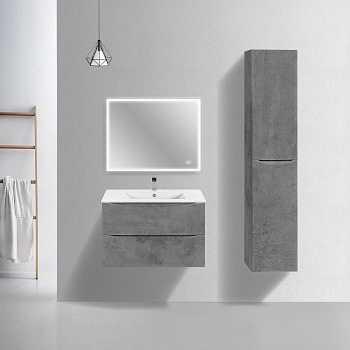 Тумба под раковину Vincea Mia Slim VMC-2MC800S1BT 80х39х50 подвесная цвет серый