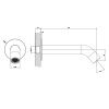 Излив Gessi GESSI 316 54008#239 нержавеющая сталь