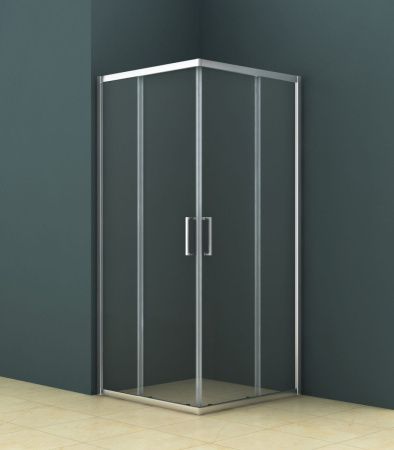 Душевой уголок Azario Seattle AZ-131 S A 80*80*195 80х80 стекло прозрачное профиль хром без поддона