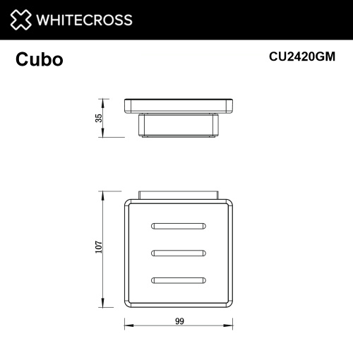 Мыльница Whitecross Cubo gunmetal CU2420GM - фото 2