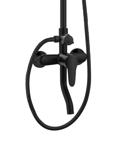 Душевая стойка OneLife  P01-911b настенная цвет черный - фото 4