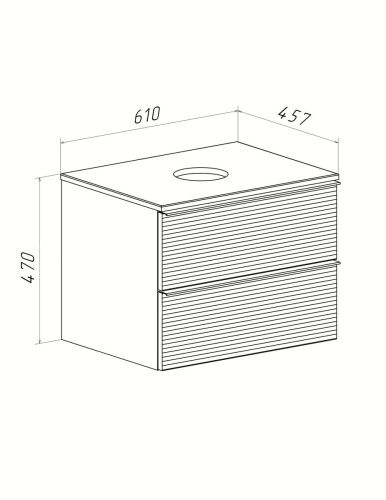 Тумба под раковину Runo Орлеан 00-00004651 60х50 подвесная цвет серый - фото 5