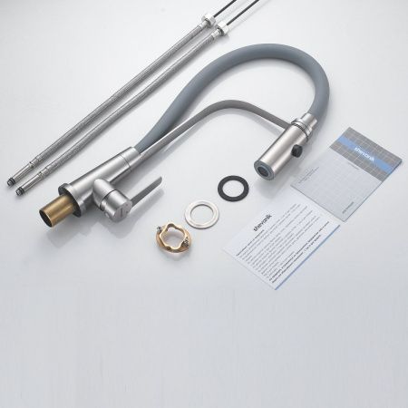 Смеситель для кухни Shevanik S943L-9 на мойку сатин