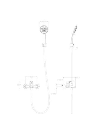 Смеситель для ванны Wonzon & Woghand WW-4530-BG настенный золото