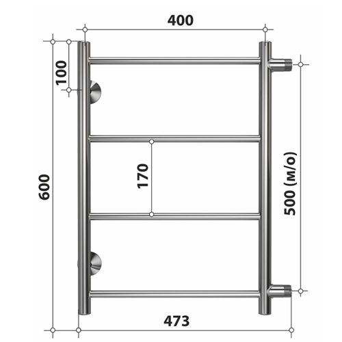 Полотенцесушитель водяной Stelmix 4670078543844 45х60 хром - фото 3