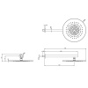 Верхний душ Gessi Gessi316 54148#707 35х35 черный
