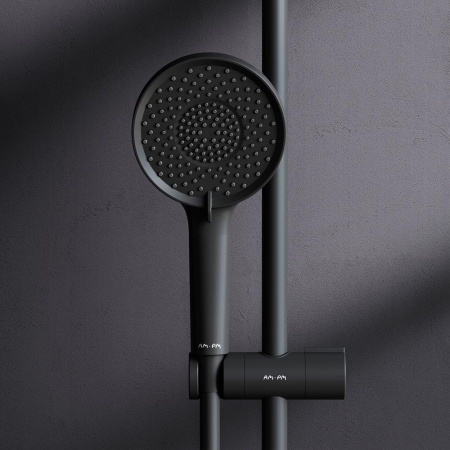 Душевая стойка Am.Pm X-Joy F0785A422 настенная цвет черный с термостатом