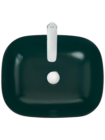Раковина из сантехнического фаянса WeltWasser WW SK 10000005600 40 см накладная цвет черный/зеленый без отверстий под смеситель