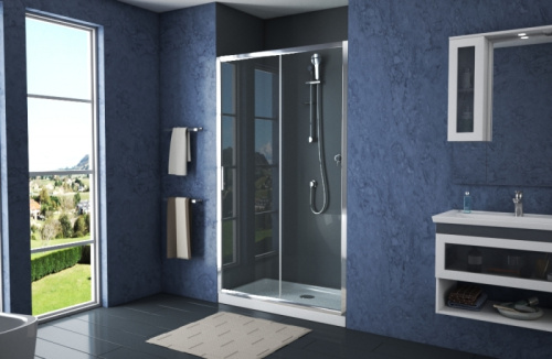 Душевая дверь Bravat Drop BD120.4100A 120х200 стекло прозрачное профиль хром - фото 2