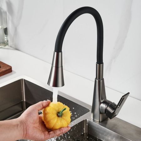 Смеситель для кухни Raffine F313T-3 на мойку оружейная сталь