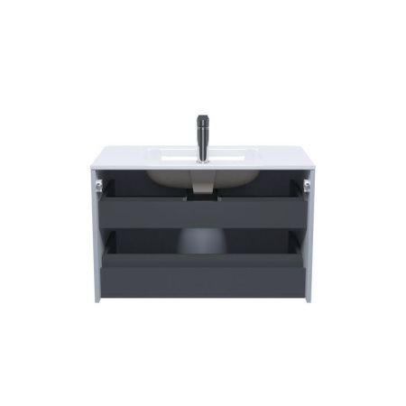 Тумба с раковиной Iddis Edifice EDI80L0i95K 80х50 подвесная цвет серый