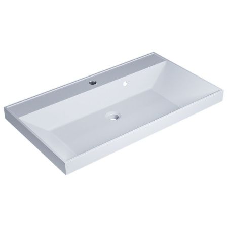 Раковина из искусственного камня Uperwood Classic 2191020337 80х50 полувстраиваемая цвет белый