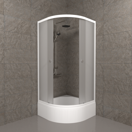 Душевой уголок Тритон Ультра Щ0000064625 80х80 стекло матовое профиль белый с поддоном