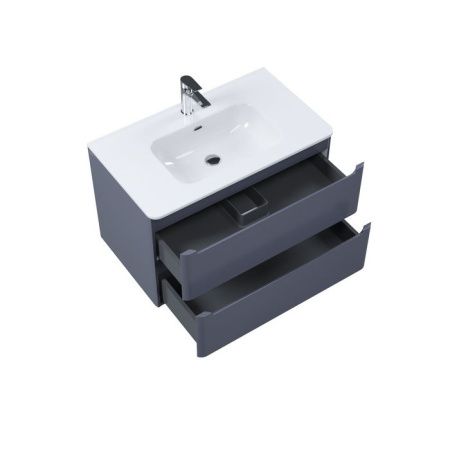 Тумба с раковиной Iddis Edifice EDI80D0i95K 80х50 подвесная цвет серый