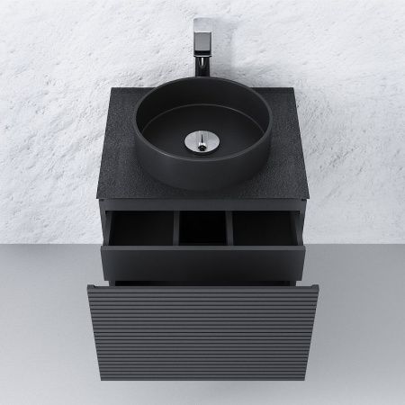Тумба под раковину Jorno STONE Stn.01.60/P/A/JR 50х40 подвесная цвет черный