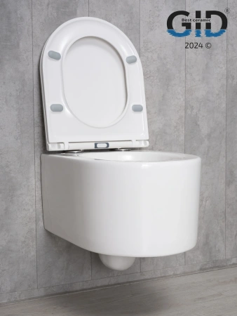Унитаз подвесной Gid Concavo 62233Y белый с сиденьем микролифт безободковый смыв торнадо