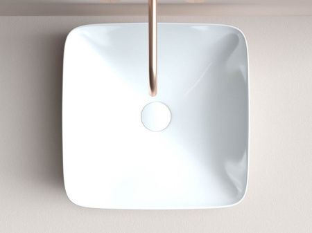 Раковина из сантехнического фарфора Ceramica Nova FORM CN2002 40х40 накладная цвет белый