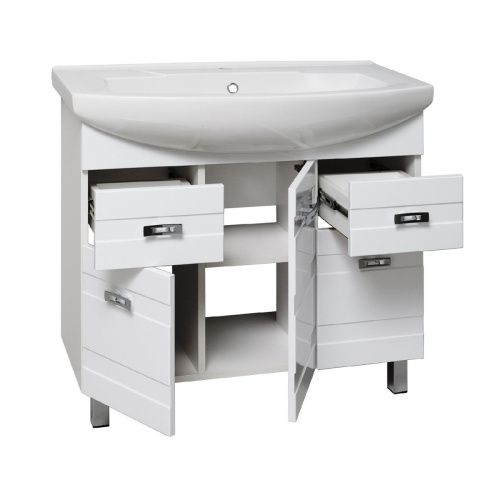 Тумба под раковину Runo Турин УТ000002095 80х30 напольная цвет белый - фото 2