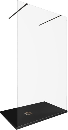 Душевая перегородка Allen Brau Infinity 3.21043.BA 120х200 стекло прозрачное профиль серебро брашированное