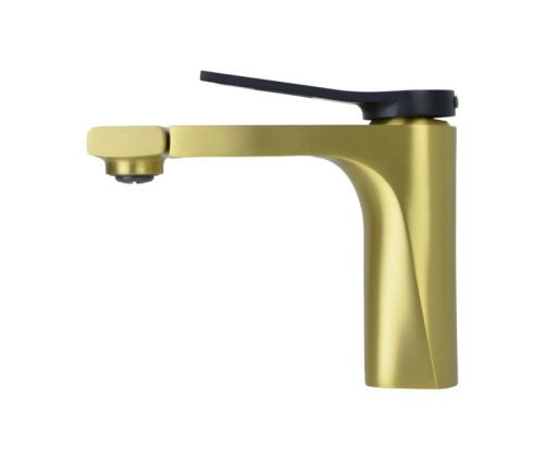 Смеситель Bronze de Luxe Element EL02XGB на раковину золото - фото 4