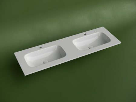 Раковина из сантехнического фарфора Ceramica Nova GRACE CN7022 141х46 накладная цвет белый