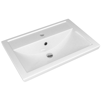 Раковина керамическая Onika Фостер 4640021060773 60х40 накладная цвет белый 1 отверстие под смеситель