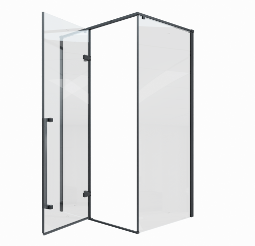 Душевой уголок Cerutti SPA C1A 120х90 стекло прозрачное профиль черный - фото 3